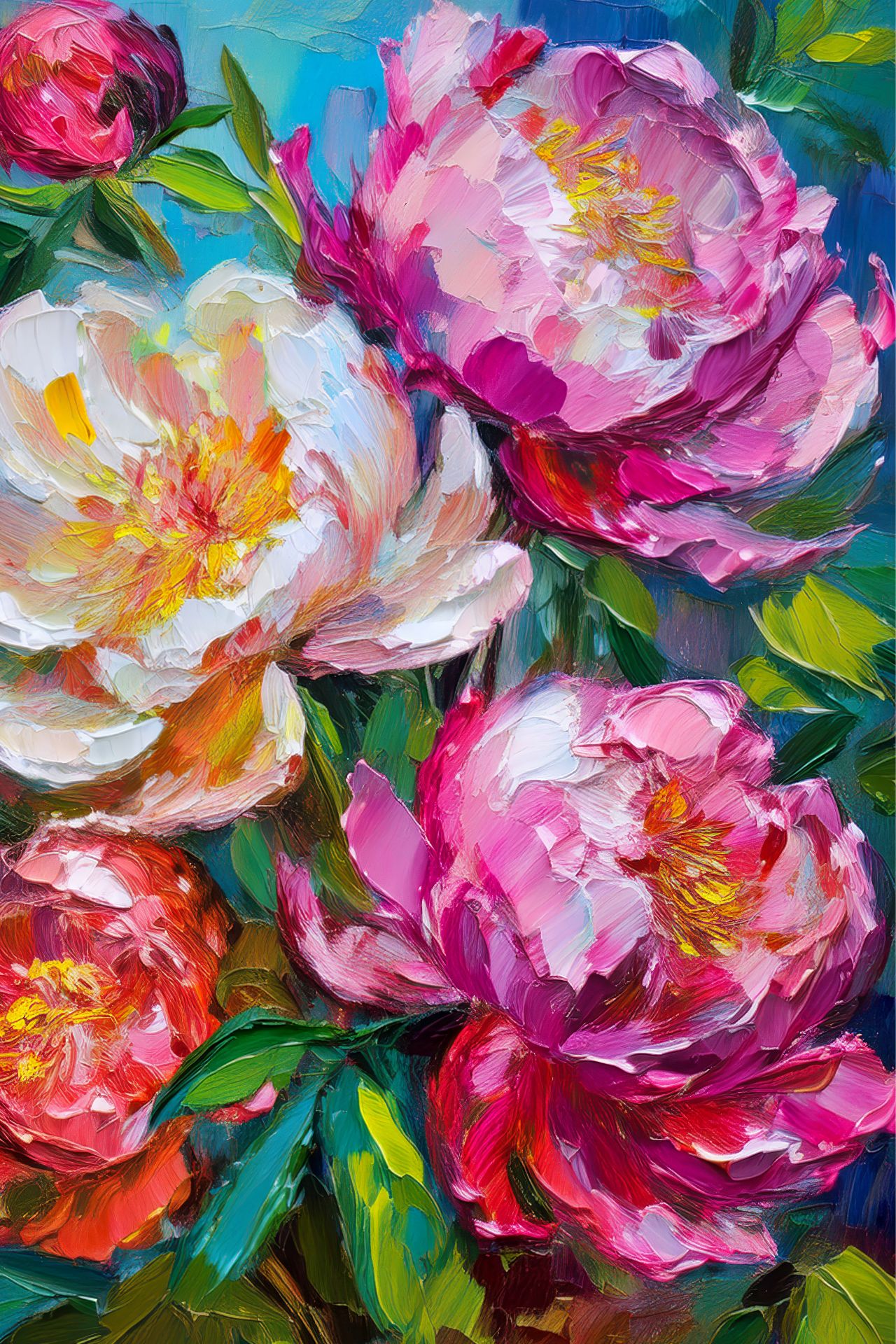 Peonies Acrylic 1